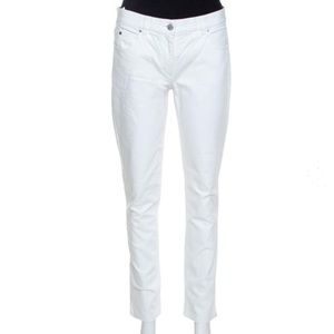 Michael Kors White Straight Leg Jeans